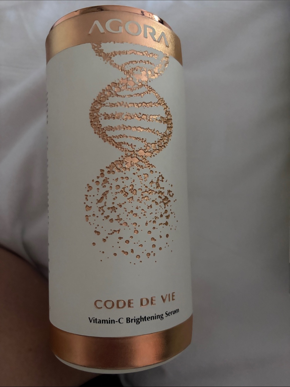 Agora Code De Vie Vitamin-C Brightening Serum — White & Rose Gold Sealed.